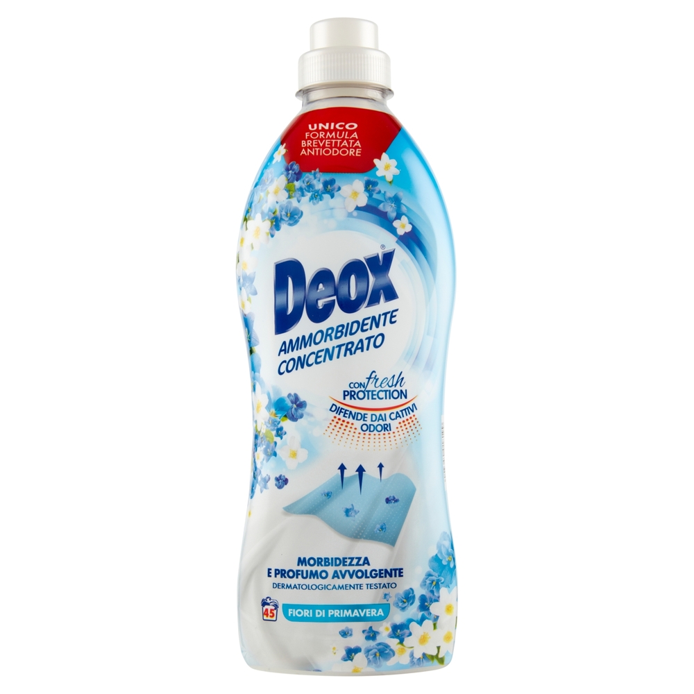 Deox, Ammorbidente Concentrato Lavatrice, Fiori di Primavera, 45 Lavaggi, 900 ml